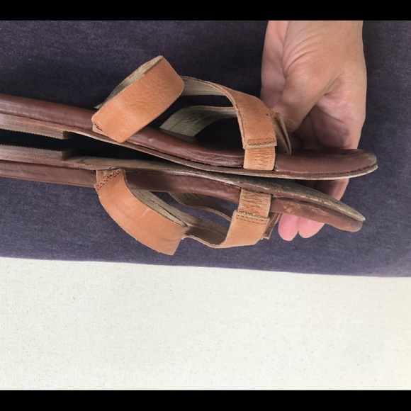 Matt Bernson Cognac Leather Strappy Sandals - Picture 2 of 8